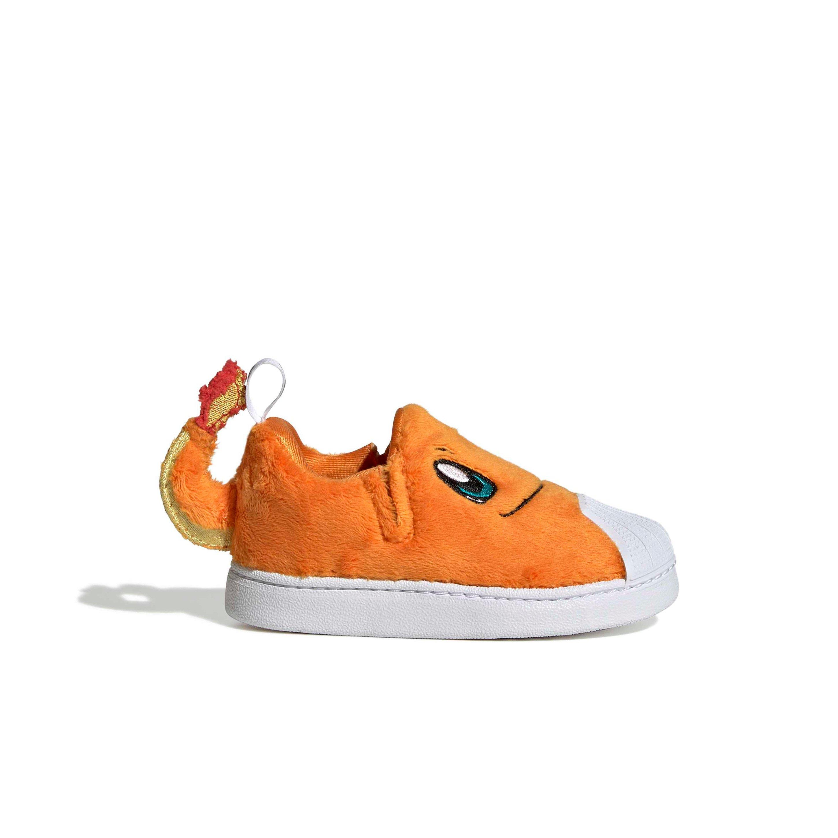 adidas Originals Pok&eacute;mon Superstar Quickon "Charmander" Toddler Kids' Shoe - ORANGE/WHITE/GREEN